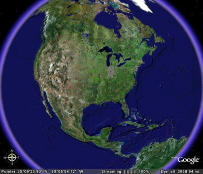 google earth. Google Earth helps spot Lost
