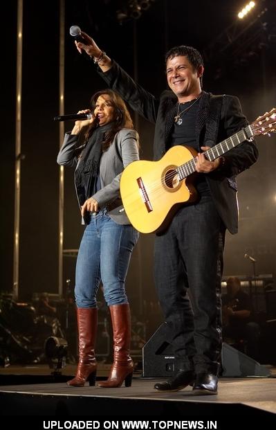 Alejandro Sanz and Ivete Sangalo at Rock in Rio Lisboa 2008 Day 2