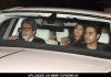 Bollywood actor Amitabh Bachchan, Abhishek Bachchan and Aishwarya Rai Bachchan accompanied with US talk show host Oprah Winfrey
