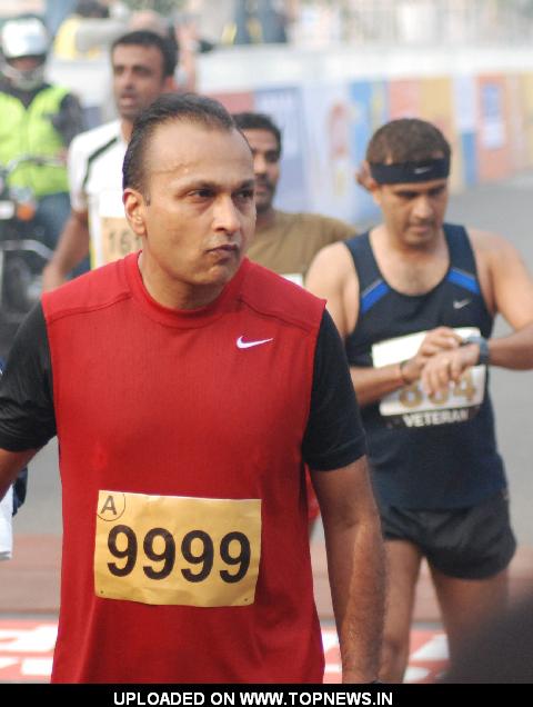 Anil Ambani at the Airtel Delhi Half Marathon 2011, in New Delhi on Sunday