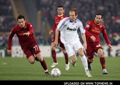 Arjen Robben at AS Roma Vs. Real Madrid - UEFA Champions League - February 19, 2008 Arjen Robben at AS Roma Vs. Real Madrid - UEFA Champions League - February 19, 2008