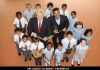 London Mayor Boris Johnson and Peter Andre Reading & Literacy Project Launch Photocall