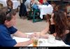 Butch Patrick and Brooke Lewis Sighted at The Farm of Beverly Hills at The Grove in Los Angeles