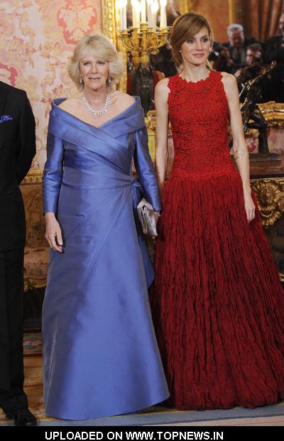 Princess Letizia and Camilla Duchess of Cornwall Official Visit at Palacio