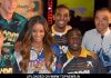 Ciara, Kevin Hart and Jesse Williams at 2012 Chris Paul PBA Celebrity Invitational Benefiting the CP3 Foundation at Lucky Strike