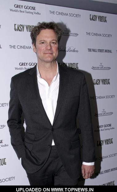 Colin Firth at  The Cinema Society and The Wall Street Journal with Jaeger-Lecoultre and Brooks Brothers Screening of "Easy Virt