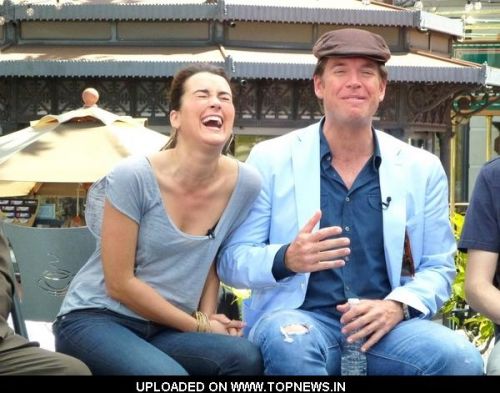 Cote de Pablo and Michael cote de pablo and michael weatherly. Cote de Pablo and Michael