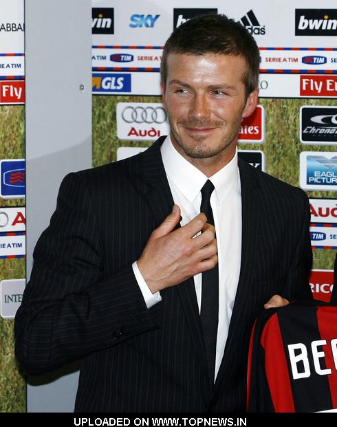 David Beckham Milan Press Conference Photocall David Beckham Milan Press Conference Photocall