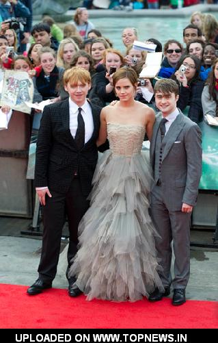 Emma Watson, Rupert Grint and Daniel Radcliffe at  ‘Harry Potter and the Deathly Hallows: Part 2' World Premiere
