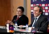 Eusebio and Michel Platini at 2010 Soccer - Pre-Game Press Conference at Estadio da Luz in Lisbon