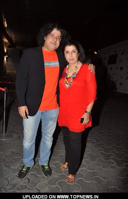 Farah Khan and Sajid Khan at Housefull 2 first look launch, Cinemax, Mumbai