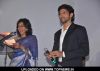 Actors Farhan Akhtar and Mandira Bedi at Omron press meet, Four Seasons
