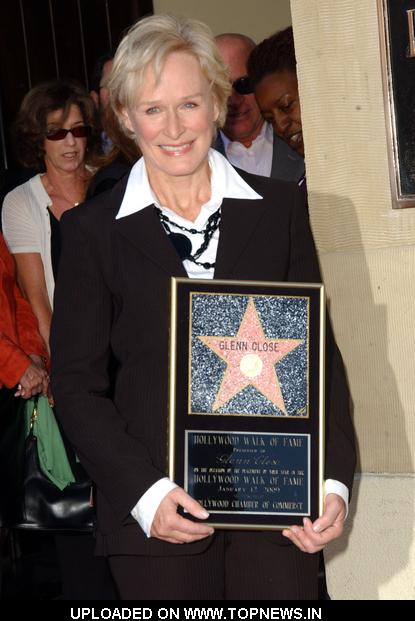 Glenn Close at  Honored With a Star on the Hollywood Walk of Fame on January 12, 2009
