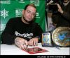 WWE star Jeff Hardy collect toys for tots and sign autographs at the NBC Experince store in New York City.