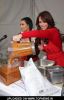 Jennifer Love Hewitt and Kim Kardashian at LA Mission Thanksgiving