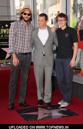 Ashton Kutcher and Angus T Jones at Jon Cryer Honored With Star on Hollywood Walk of Fame Ashton Kutcher and Angus T Jones at Jon Cryer Honored With Star on Hollywood Walk of Fame