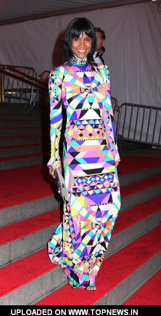Joy Bryant at "Superheroes: Fashion and Fantasy" Costume Institute Gala at The Metropolitan Museum of Art - Departures