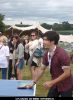 Justin Long playing table tennis V Festival 2010 held at Hylands Park