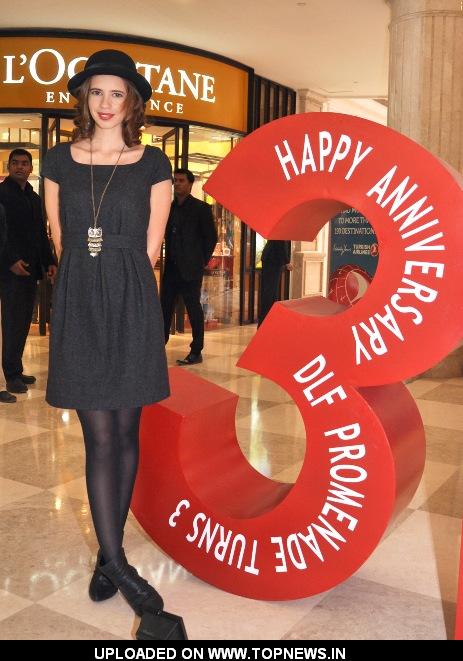 Kalki Koechlin at DLF Promenade's Third anniversary celebrations, in New Delhi on Thursday Kalki Koechlin at DLF Promenade's Third anniversary celebrations, in New Delhi on Thursday