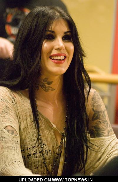 Kat Von D at Tattoo Artist Kat Von D Signs Copies of High voltage Tattoo