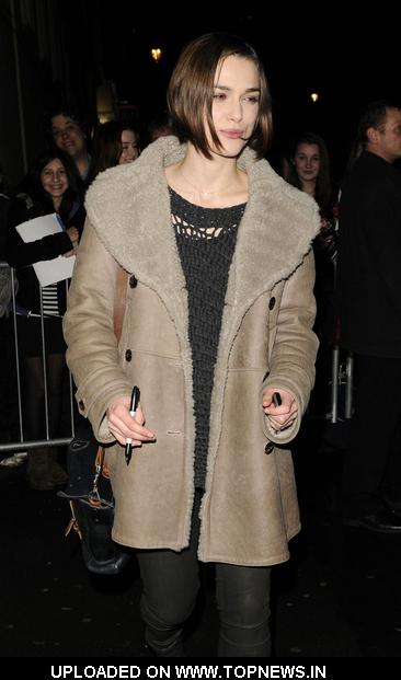 Keira Knightley at "The Children's Hour" Evening Performance Departures Keira Knightley at "The Children's Hour" Evening Performance Departures