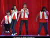 Kevin McHale, Lea Michele, Chris Colfer and Amber Riley at 2011 Glee Live Tour at the HP Pavilion in San Jose