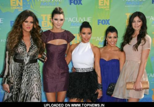 Kim, Khloe, Kourtney Kardashian, Kendall Jenner and Kylie Jenner at The Kardashian’s at the 2011 Teen Choice Awards