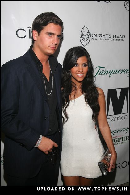 Kourtney Kardashian at New Years Eve at Mansion Hosted by Kim Kardashian
