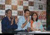 Mahendra Singh Dhoni, Abha Singh with director Y P Singh at the music launch of the film "Kya Yahi Sach Hai"