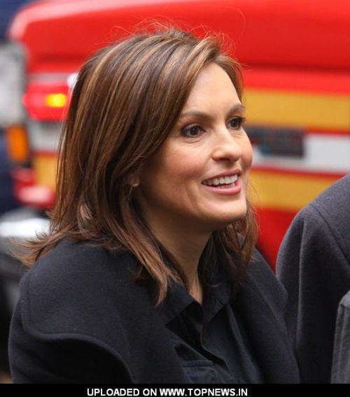 Mariska Hargitay at "Law & Order: Special Victims Unit" Filming on the Upper West Side of New York