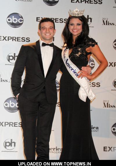 Mark Ballas at 2012 Miss America Pageant Press Conference with Winner Miss Wisconsin Laura Kaeppeler    