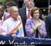 Michael Bloomberg and Christine Quinn at Gay Pride March 2011 on Fifth Avenue in New York City 