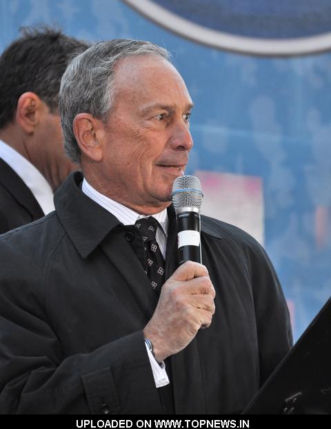 Michael Bloomberg at Disney Store Times Square Grand Opening Parade and Celebration