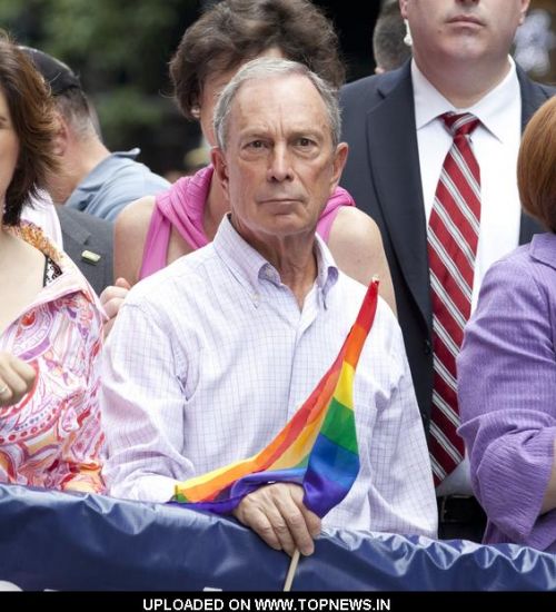 Michael Bloomberg at Gay Pride March 2011 on Fifth Avenue in New York City 