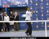 Michelle Obama Plays Tennis at the U.S. Open