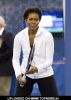 Michelle Obama Plays Tennis at the U.S. Open