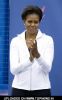 Michelle Obama Plays Tennis at the U.S. Open