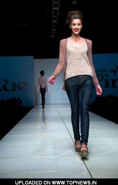 Model at Los Angeles Fashion Week Fall/Winter 2011 - Denim Of Virture - Runway Model at Los Angeles Fashion Week Fall/Winter 2011 - Denim Of Virture - Runway