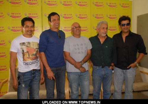 Naseeruddin Shah, Kay Kay Menon, Atul Kulkarni and Ravi Kishen at "Chaalis Chaurasi" at Radio Mirchi in Parel