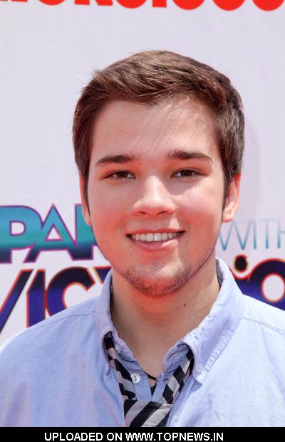 Nathan Kress at Nickelodeon iParty with Victorious Premiere Orange