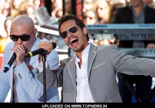 Marc Anthony at Pitbull in Concert on NBC's "Today Show" at Rockefeller Center in New York City