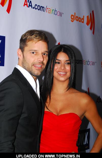 Ricky Martin and Rima Fakih at 22nd Annual GLAAD Media Awards Presented by