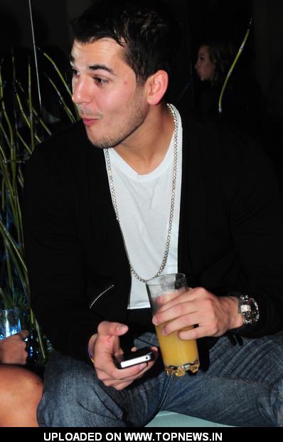 Rob Kardashian Celebrates His 24th Birthday at Stingaree Nightclub in San 