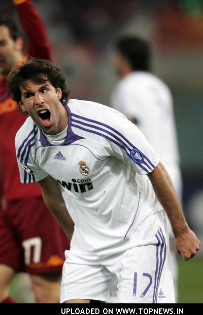Ruud Van Nistelrooy at AS Roma Vs. Real Madrid - UEFA Champions League - February 19, 2008