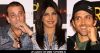 Bollywood actors Sanjay Dutt, Priyanka Chopra and Hrithik Roshan at PVR Gurgaon to promote their film "Agneepath"