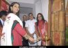 Shabana Azmi at Preksha Lal art exhibition, Kala Ghoda in Mumbai