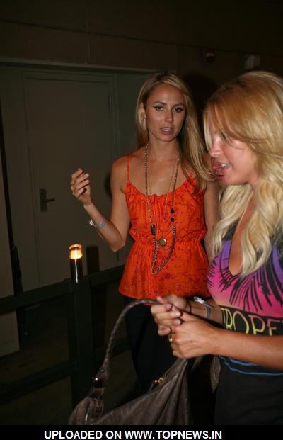 Stacy Keibler at  Celebrities Departing Lucky Strike Bowl in Hollywood on July 13, 2009