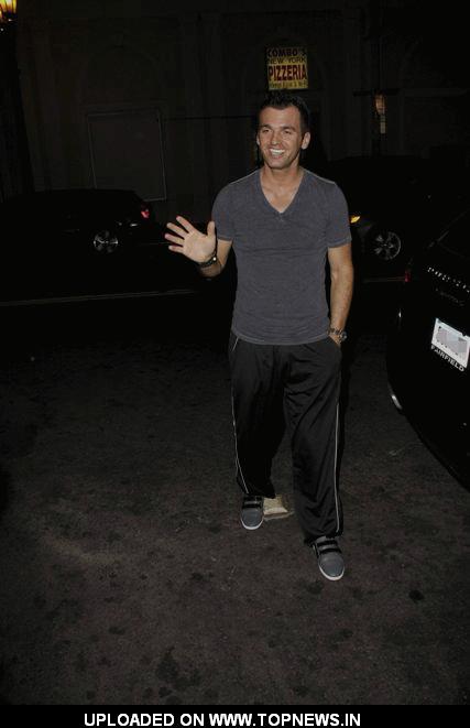 Tony Dovolani outside Beso restaurant