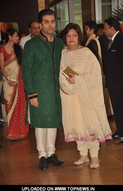 karan Johar at  Ritesh and Genelia's Wedding Bash