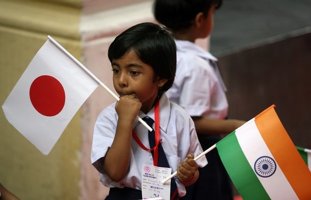 India & Japan Flags